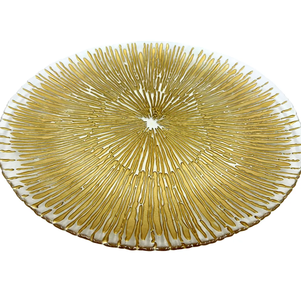 Solaris - Glass Charger Plate in Gold (Item # 0426)