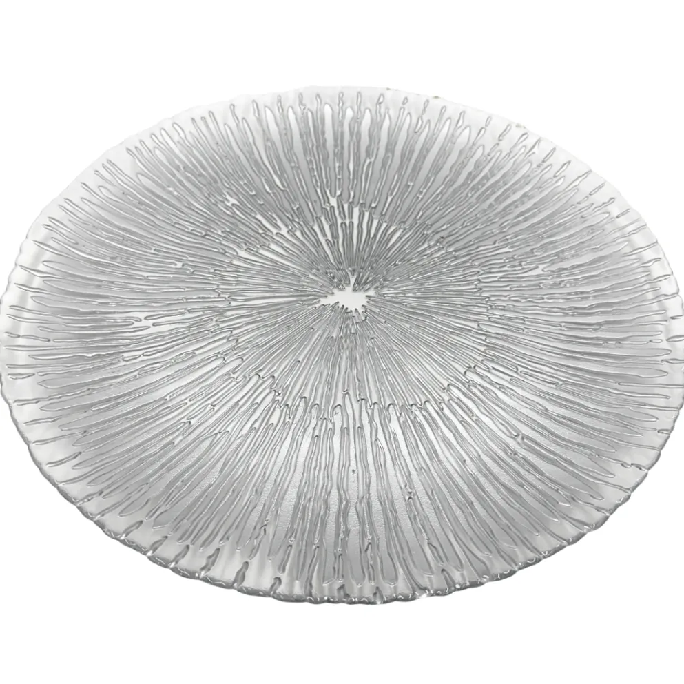 Solaris - Glass Charger Plate in Silver (Item # 0426)