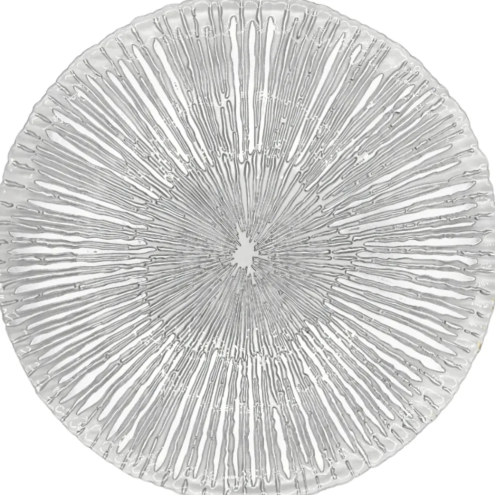 Solaris - Glass Charger Plate in Silver (Item # 0426)