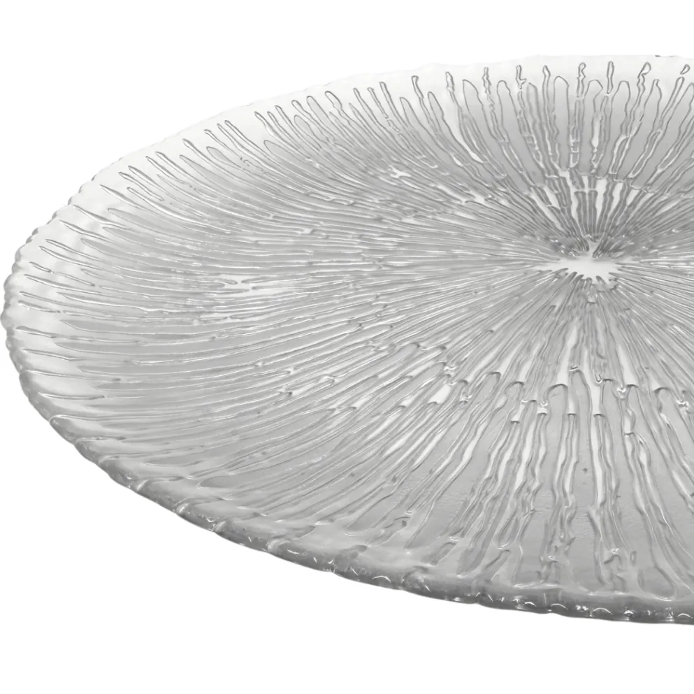 Solaris - Glass Charger Plate in Silver (Item # 0426)