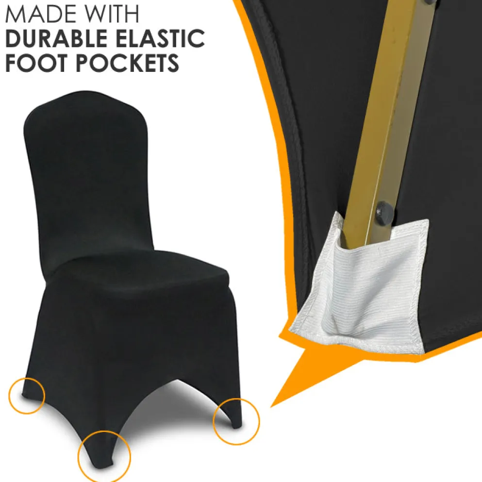 Spandex Banquet Chair Cover in Silver