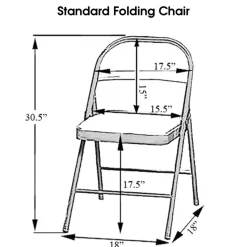 Spandex Folding Chair Cover in Peach
