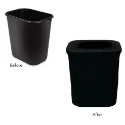 Spandex 7 Gallon Office Trash Can Cover in Black