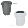 Spandex 32 Gallon Trash Can Cover in White