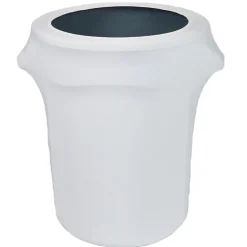 Spandex 32 Gallon Trash Can Cover in White