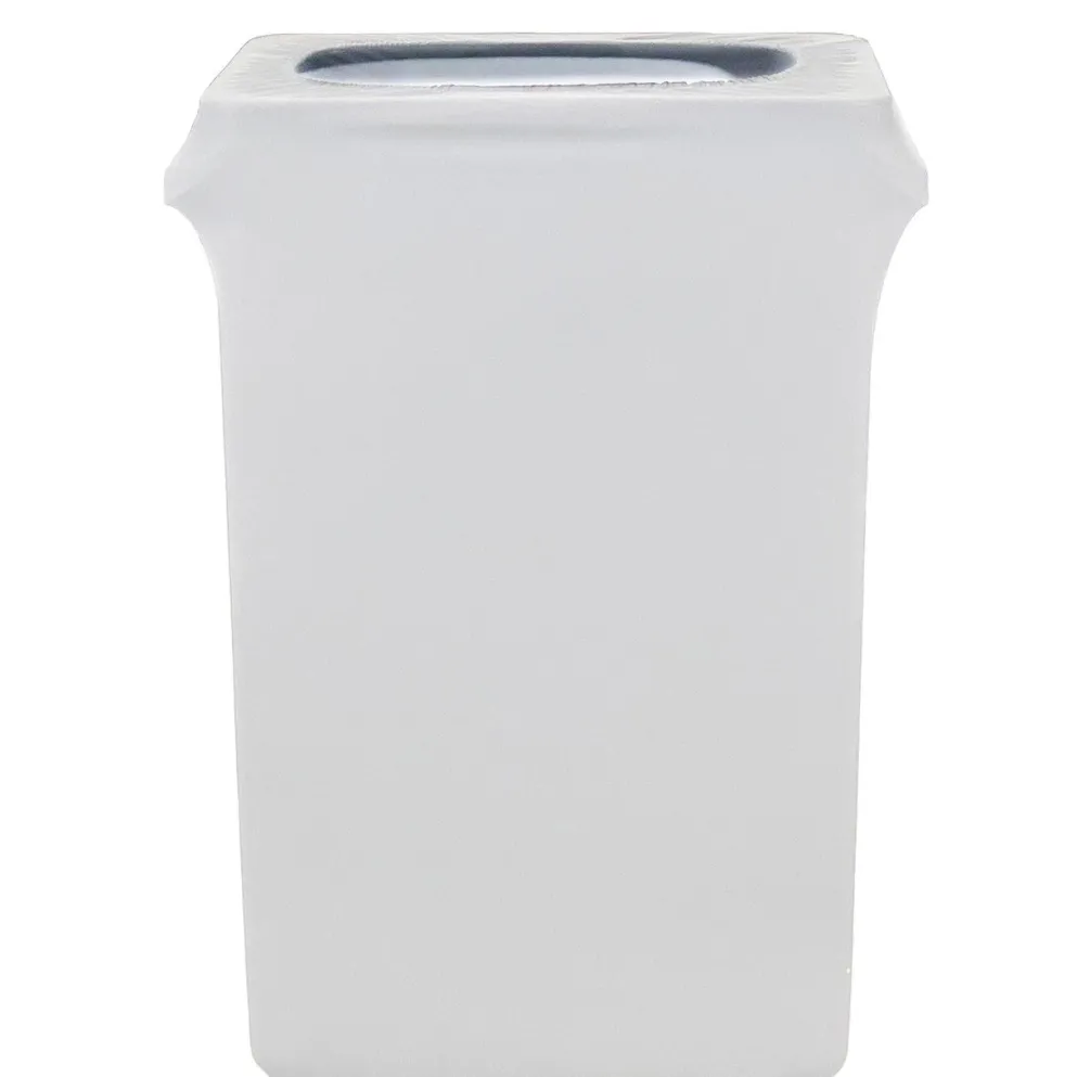 Spandex (Slim Jim) 23 Gallon Trash Can Cover in White