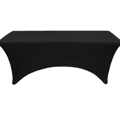 Spandex (6'x30") Banquet Table Cover in Black