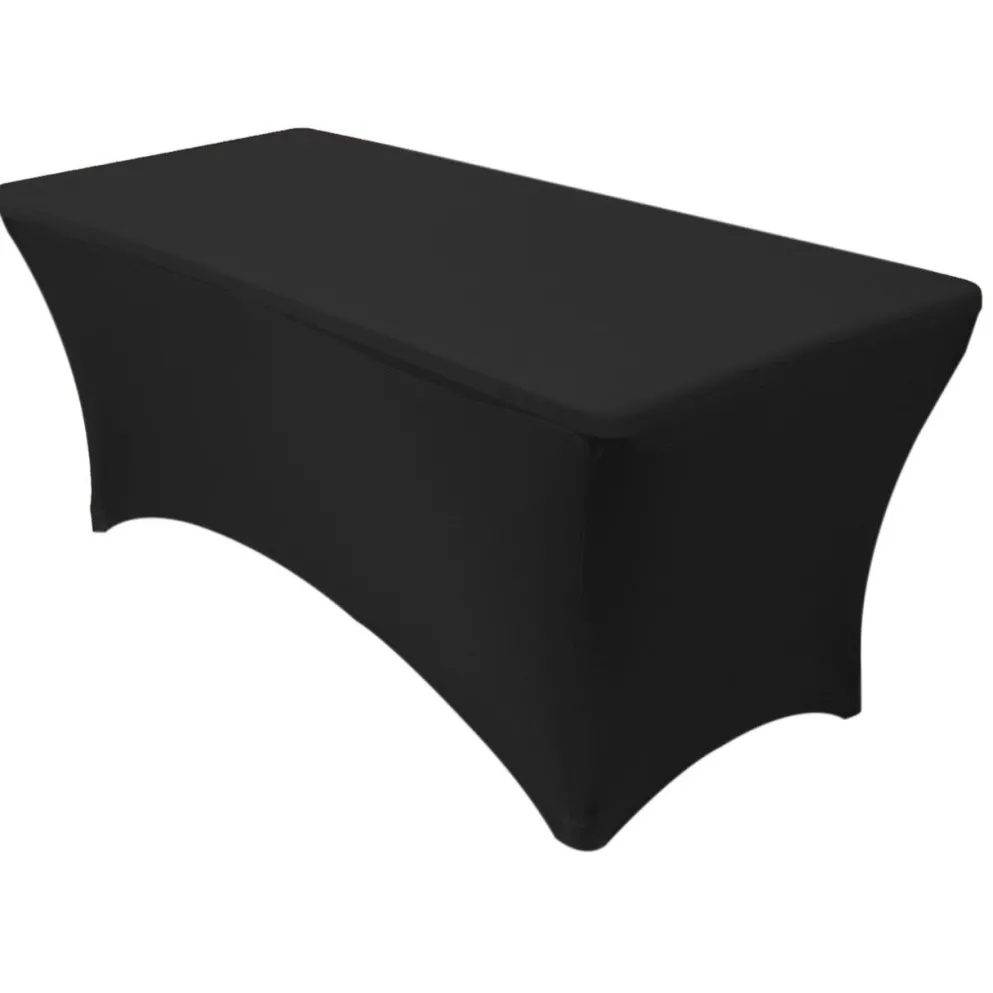 Spandex (6'x30") Banquet Table Cover in Black