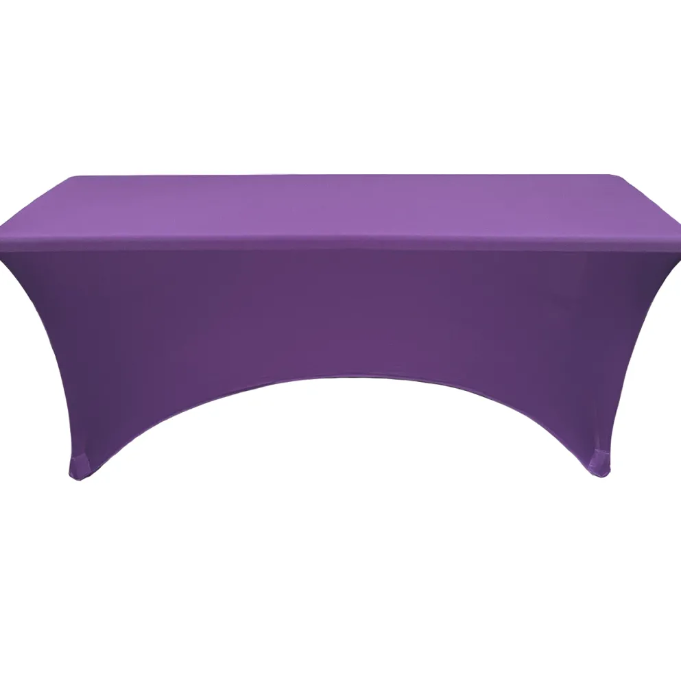 Spandex (8'x30") Banquet Table Cover in Purple