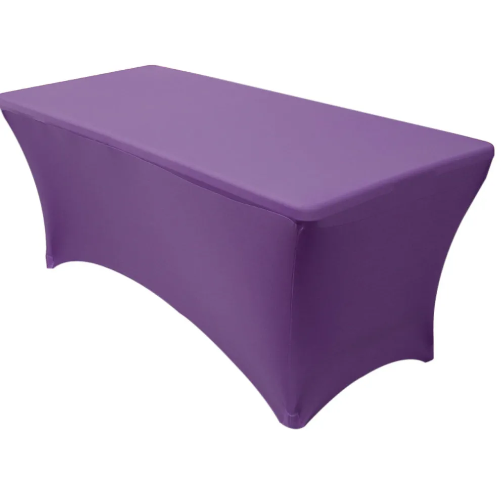 Spandex (8'x30") Banquet Table Cover in Purple