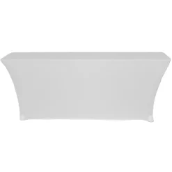 Spandex (6'x18") Classroom Banquet Table Cover in White