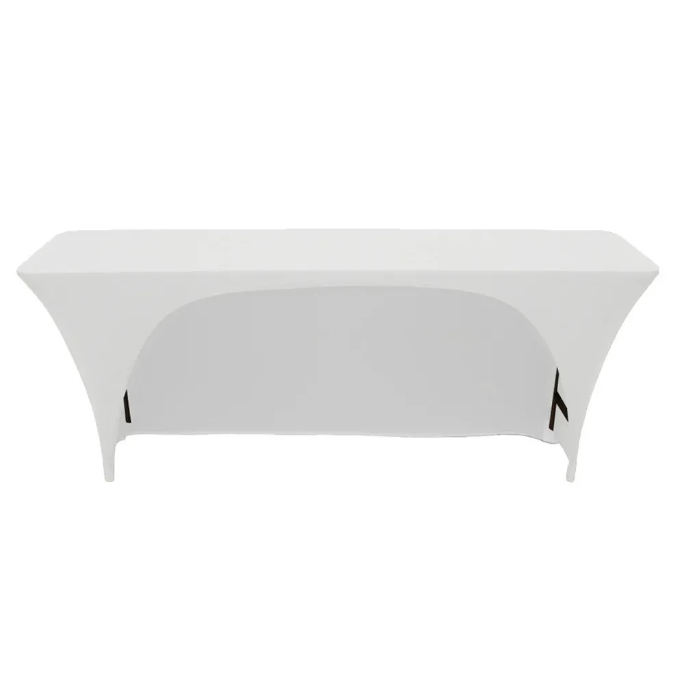 Spandex (6'x18") Classroom Banquet Table Cover in White