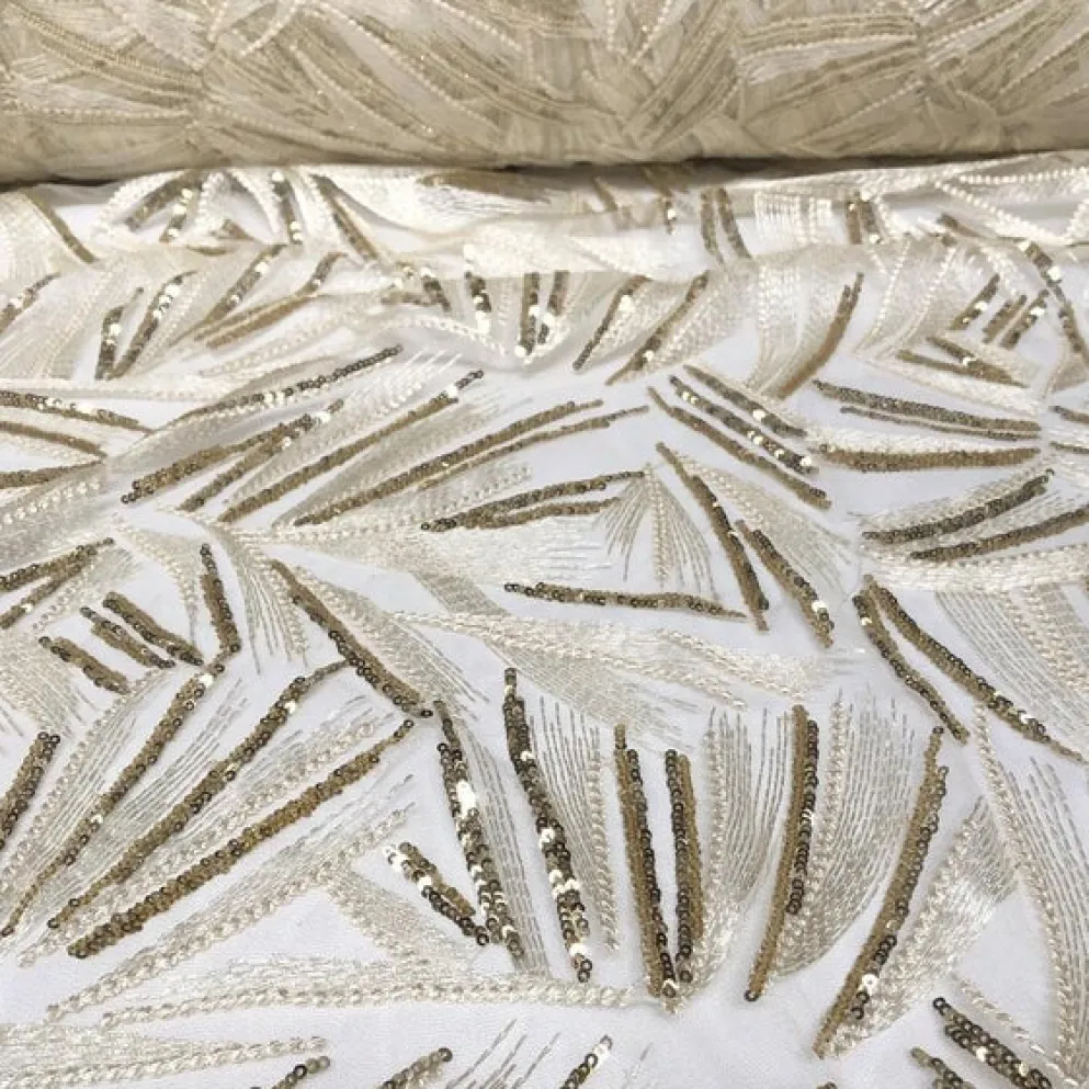 Sparkle Sequins Table Linen in Ivory