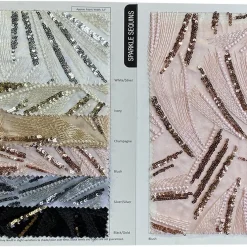 Sparkle Sequins Table Runner in Ivory