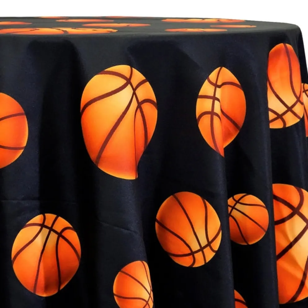 Sports (Poly Print) Table Linen Basketball