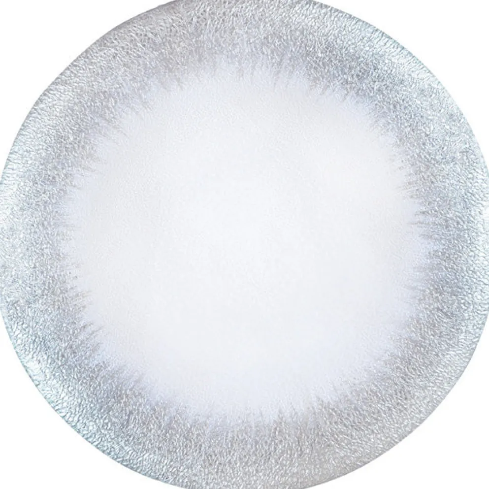 Stardust - Glass Charger Plate in Silver (Item # 0277)