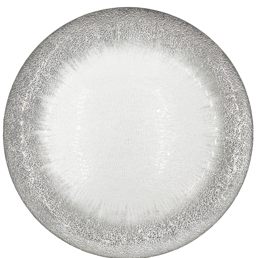 Stardust - Glass Charger Plate in Silver (Item # 0277)