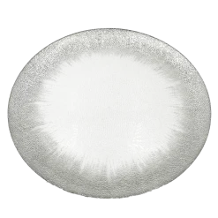Stardust - Glass Charger Plate in Silver (Item # 0277)