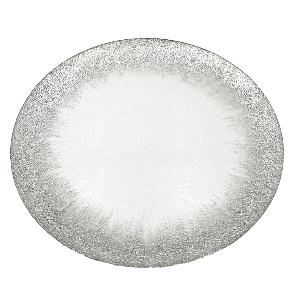Stardust - Glass Charger Plate in Silver (Item # 0277)