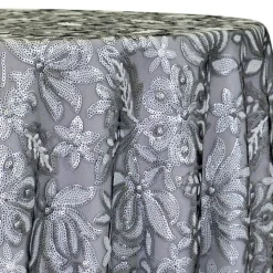 Starlight Sequins Table Linen in Silver