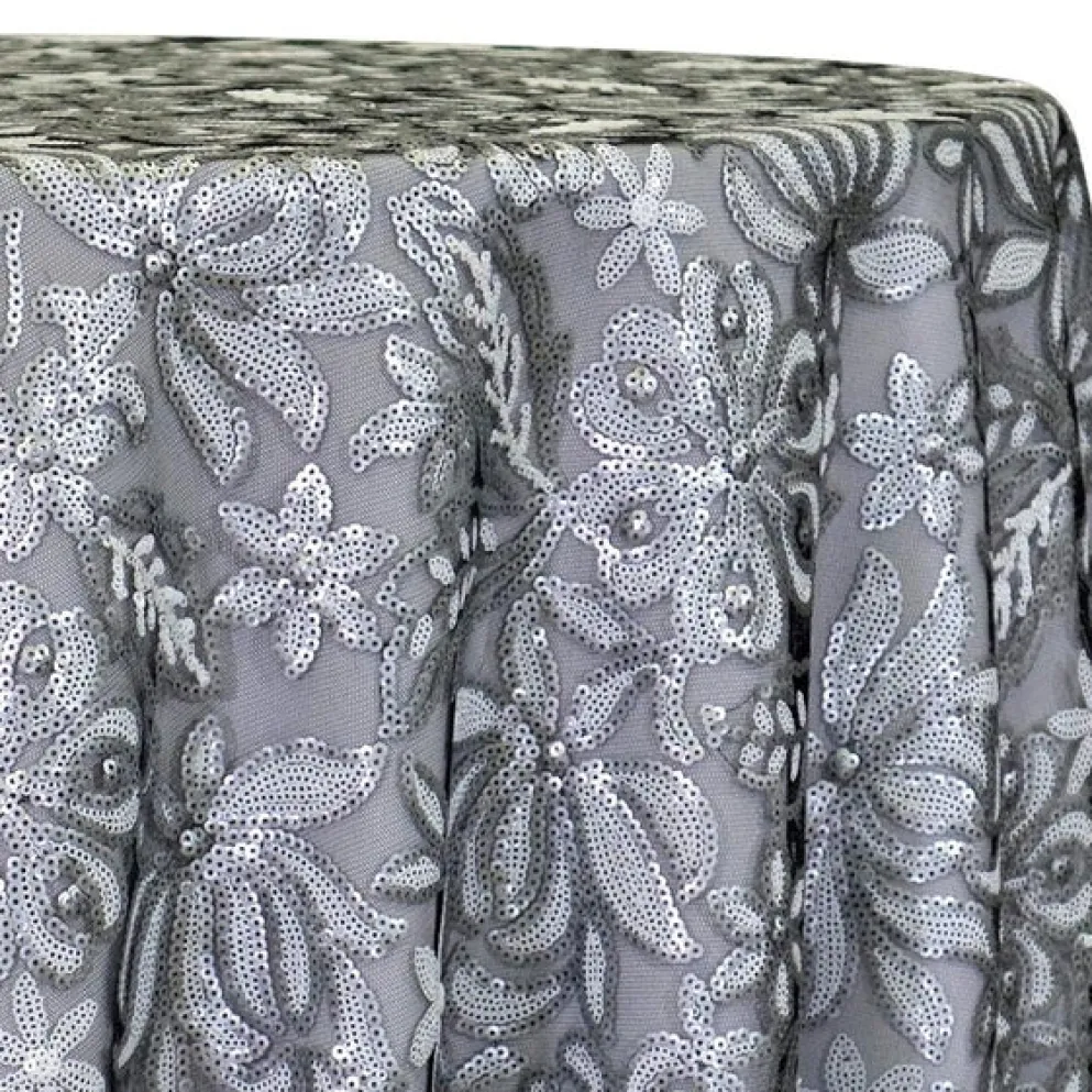 Starlight Sequins Table Linen in Silver