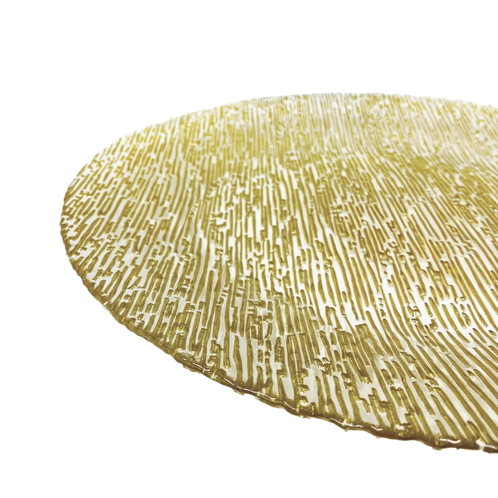 Static - Glass Charger Plate in Gold (Item # 0290)