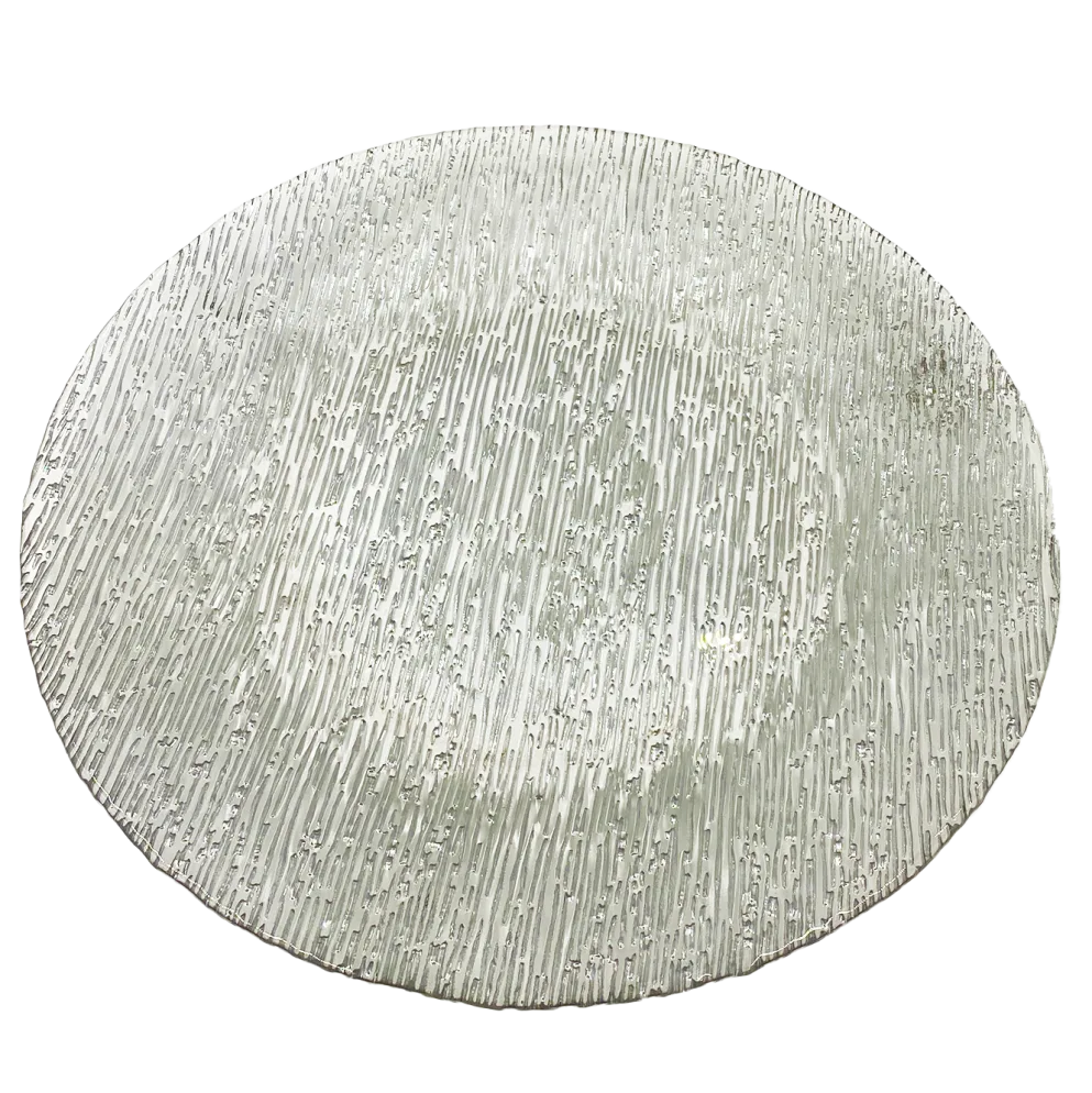 Static - Glass Charger Plate in Silver (Item # 0290)