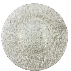 Static - Glass Charger Plate in Silver (Item # 0290)