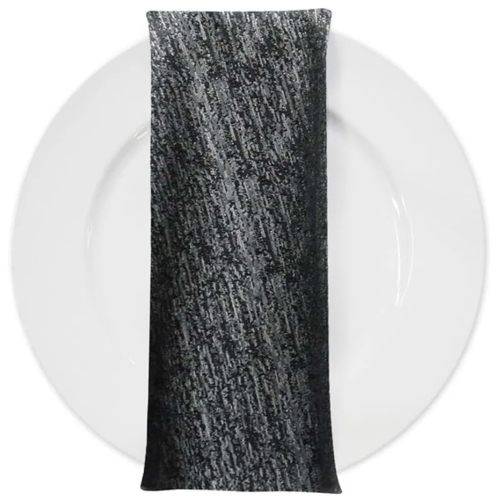 Sterling Jacquard Table Napkin in Black