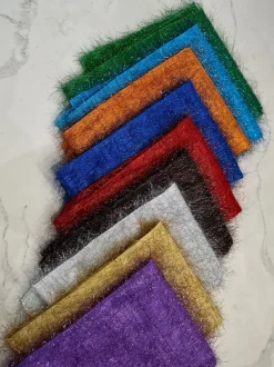 String Metallic Table Linen in Orange