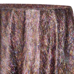 String Metallic Table Linen in Rainbow