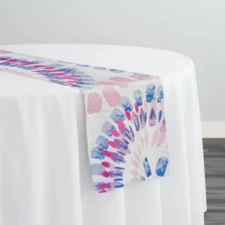 Sundaze Jacquard (Reversible) Table Runner in Fuchsia and Blue