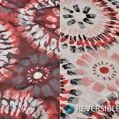 Sundaze Jacquard (Reversible) Table Runner in Red and Black