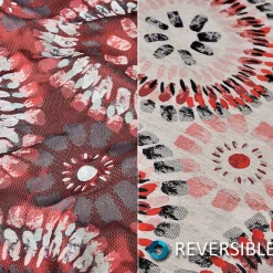 Sundaze Jacquard (Reversible) Table Napkin in Red and Black