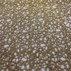 Swirl Chain Lace (w/ Poly Lining) Table Napkin in Gold
