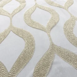 Tabriz Organza Table Linen in Champagne