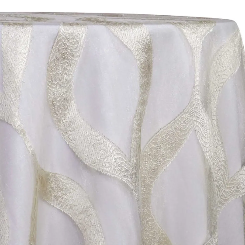 Tabriz Organza Table Linen in Ivory