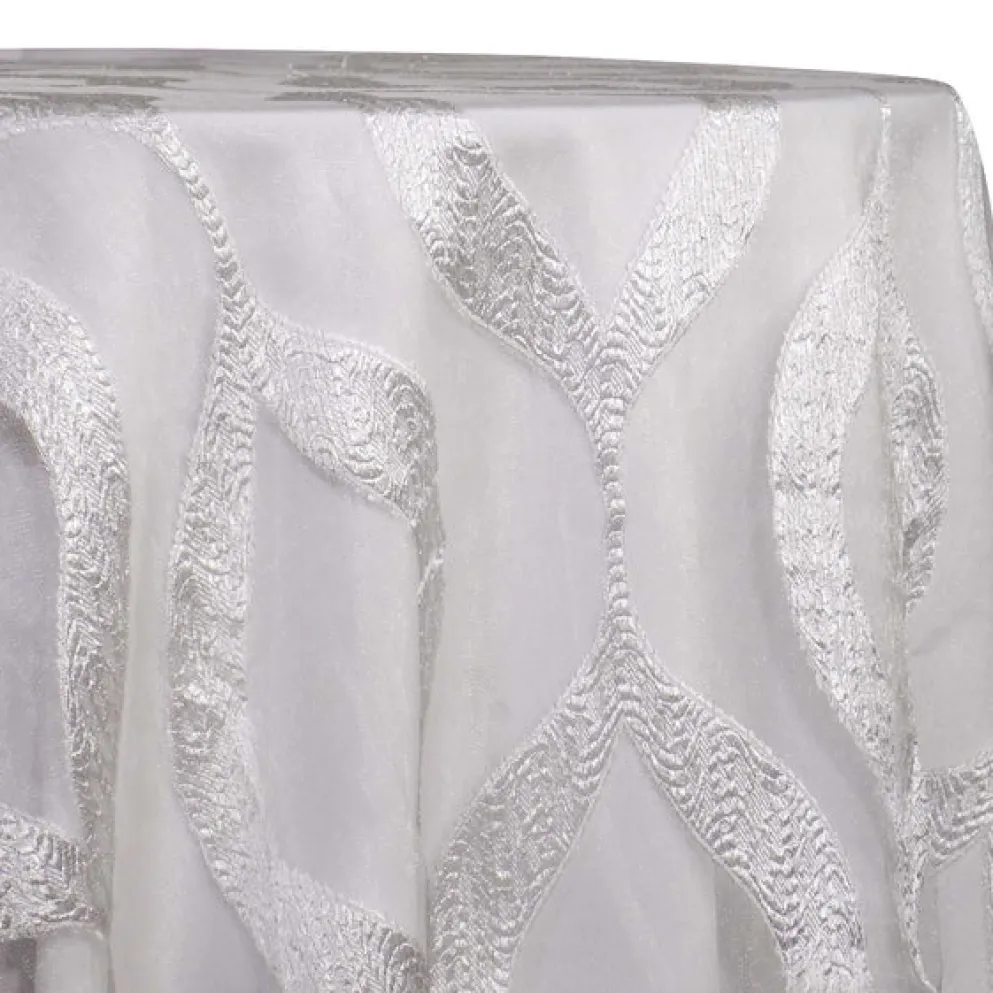 Tabriz Organza Table Linen in White