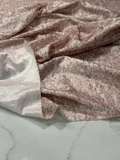 Taffeta Sequins Table Linen in Blush Matte
