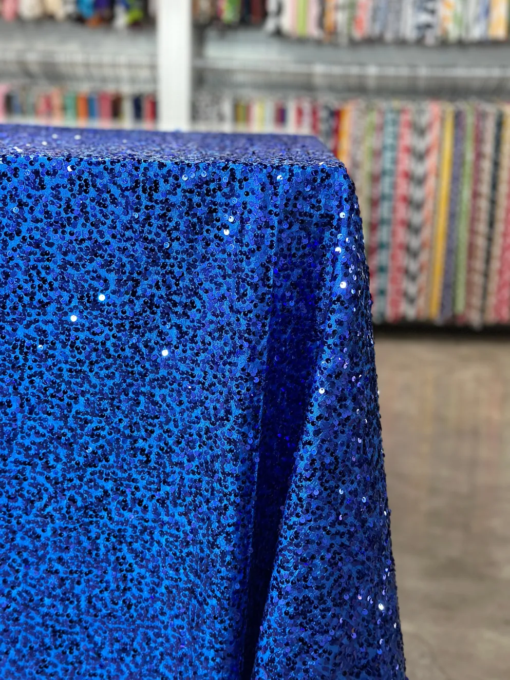 Taffeta Sequins Table Linen in Royal