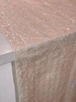 Taffeta Sequins Table Linen in Blush Transparent