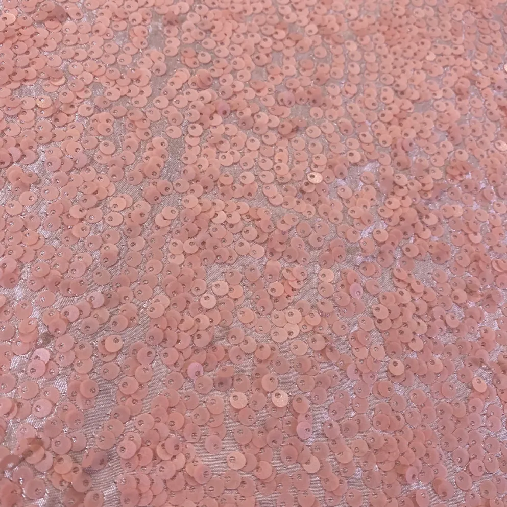 Taffeta Sequins Table Linen in Dusty Rose