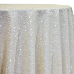 Taffeta Sequins Table Linen in Ivory