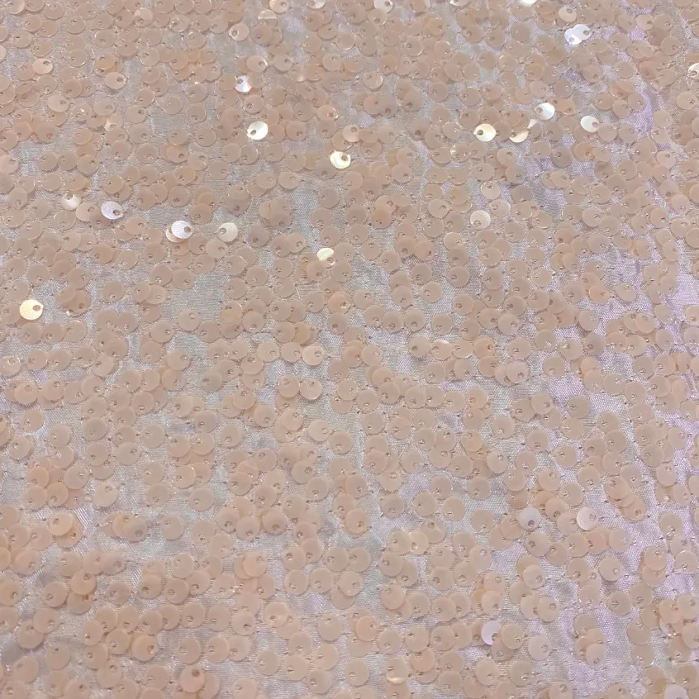 Taffeta Sequins (w/ Poly Lining) Table Napkin in Blush Transparent