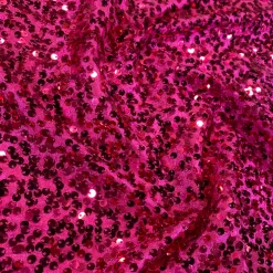 Taffeta Sequins (w/ Poly Lining) Table Napkin in Fuchsia