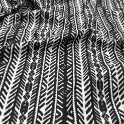 Topaz (Poly Print) Table Linen in Black / White