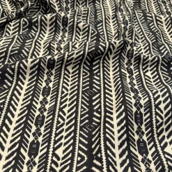 Topaz (Poly Print) Table Runner in Black / Taupe