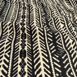 Topaz (Poly Print) Table Runner in Black / Taupe