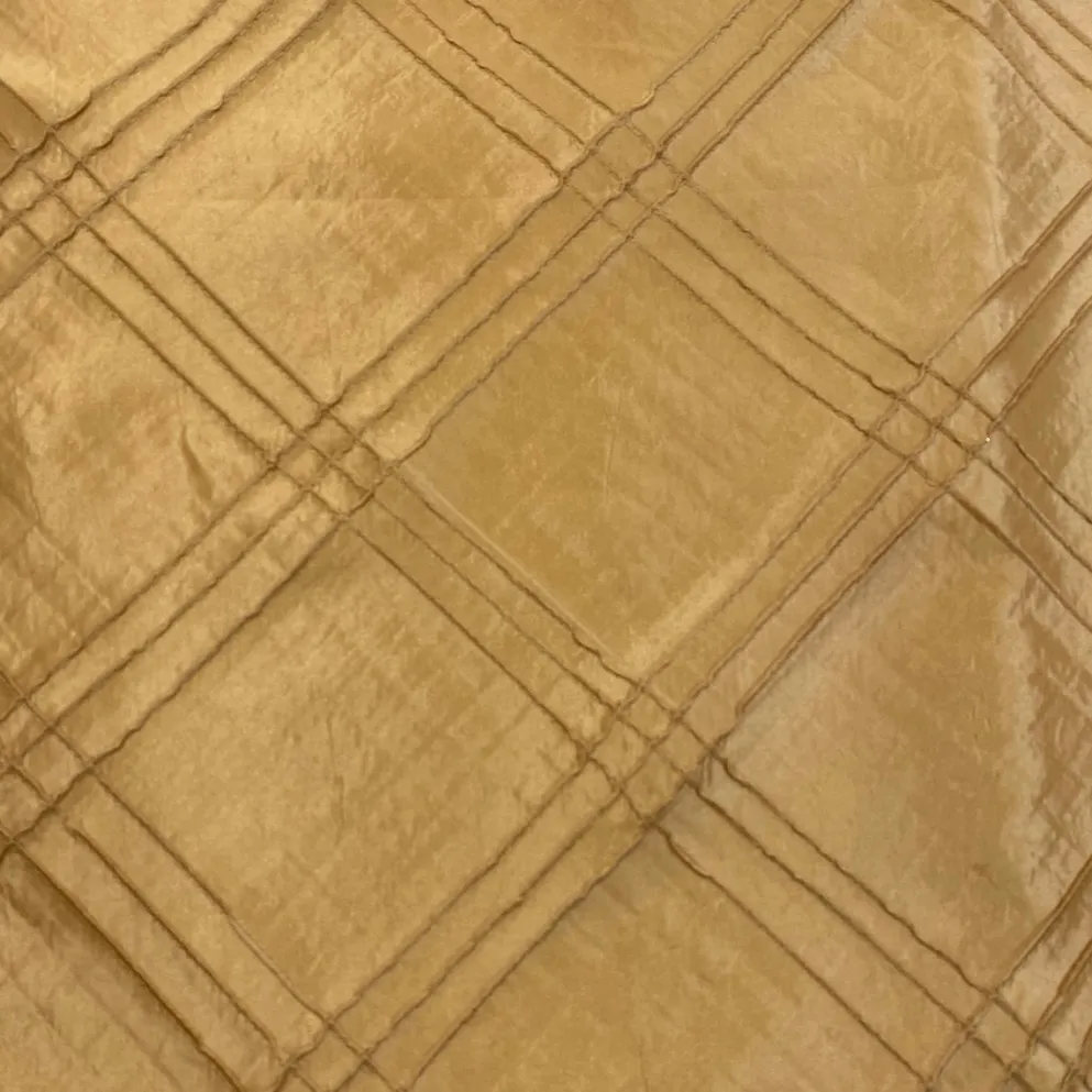 Triple Pleat Pintuck Table Linen in Gold