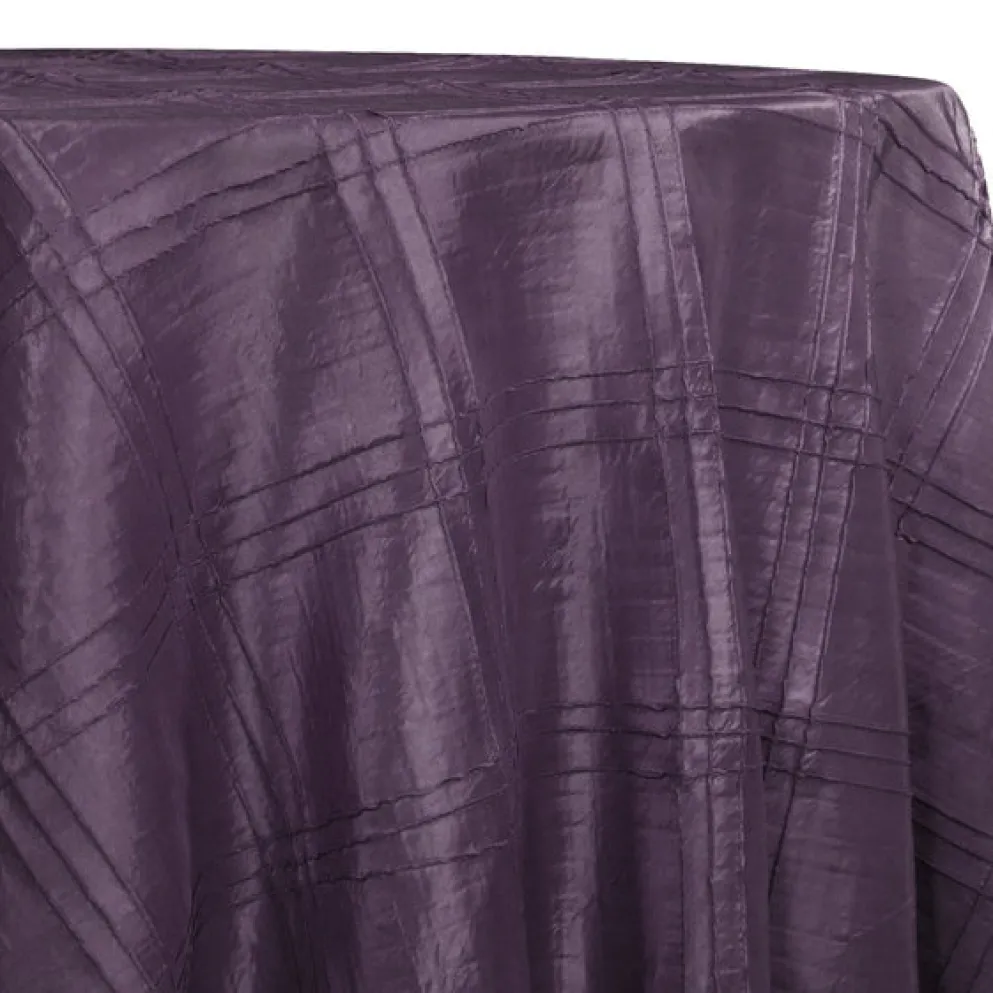 Triple Pleat Pintuck Table Linen in Raisin